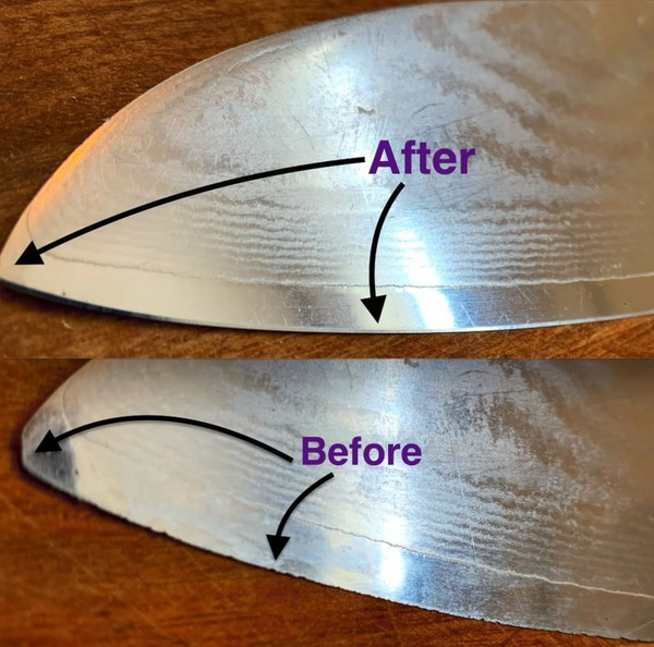 Knife sharpening by the inch